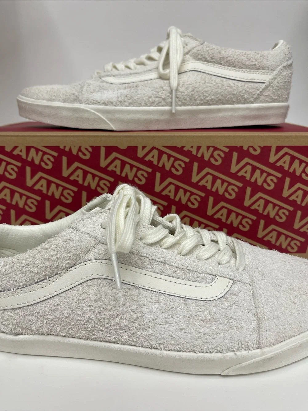 Vans Old Skool Fuzzy Suede Sherpa Marshmallow M7 W8.5